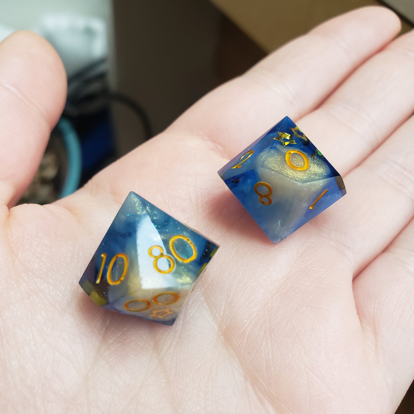 Starry Night (One Of A Kind) Dice Set For Dungeons And Dragons Tabletop RPG Games