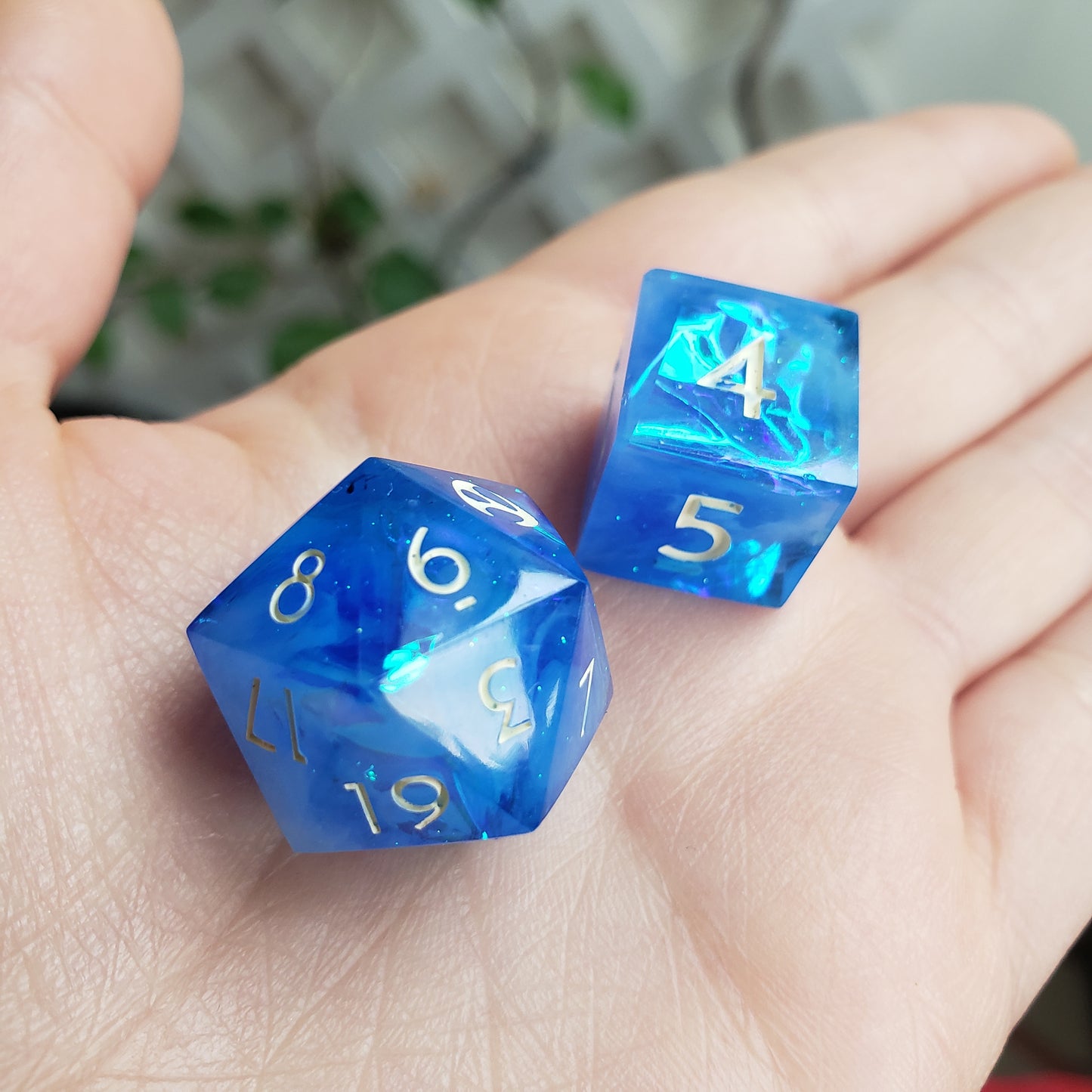 Crystalline Sky (One Of A Kind) Dice Set For Dungeons And Dragons Tabletop RPG Games