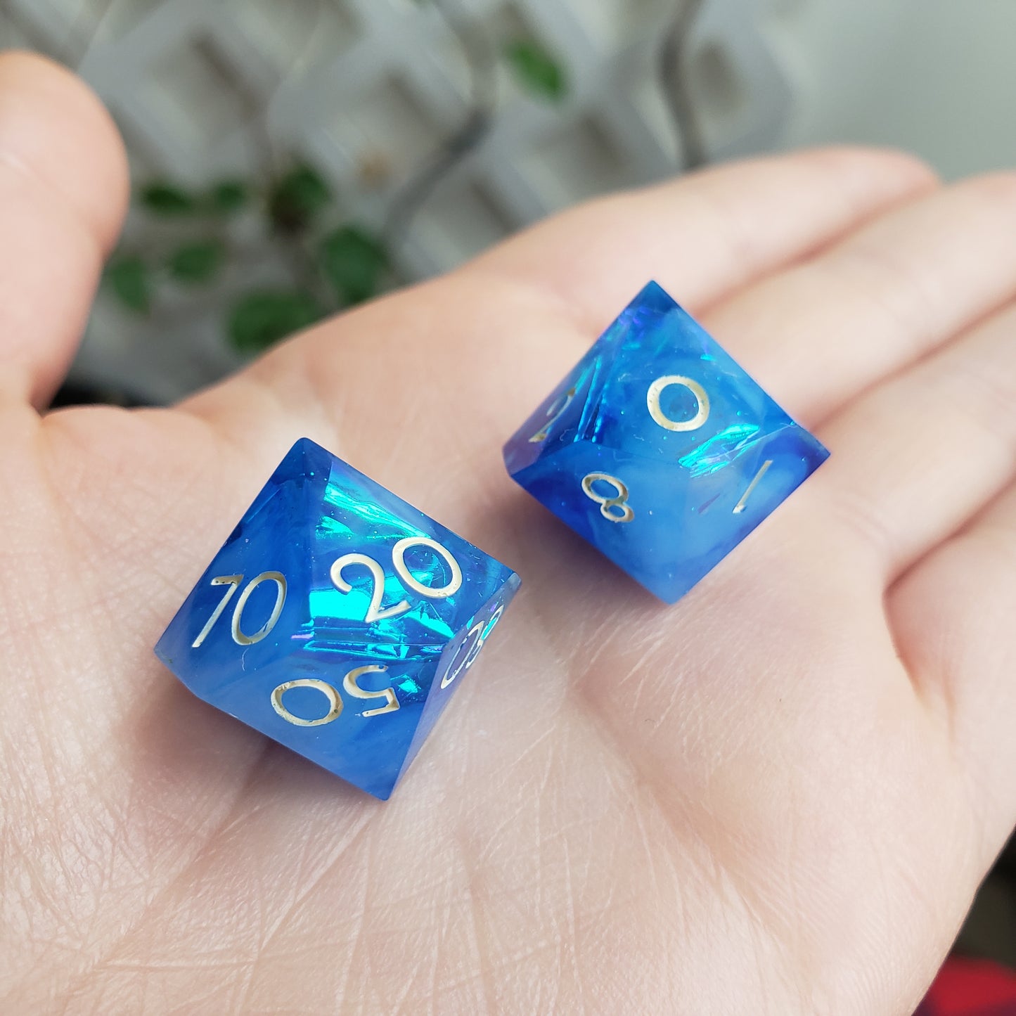 Crystalline Sky (One Of A Kind) Dice Set For Dungeons And Dragons Tabletop RPG Games