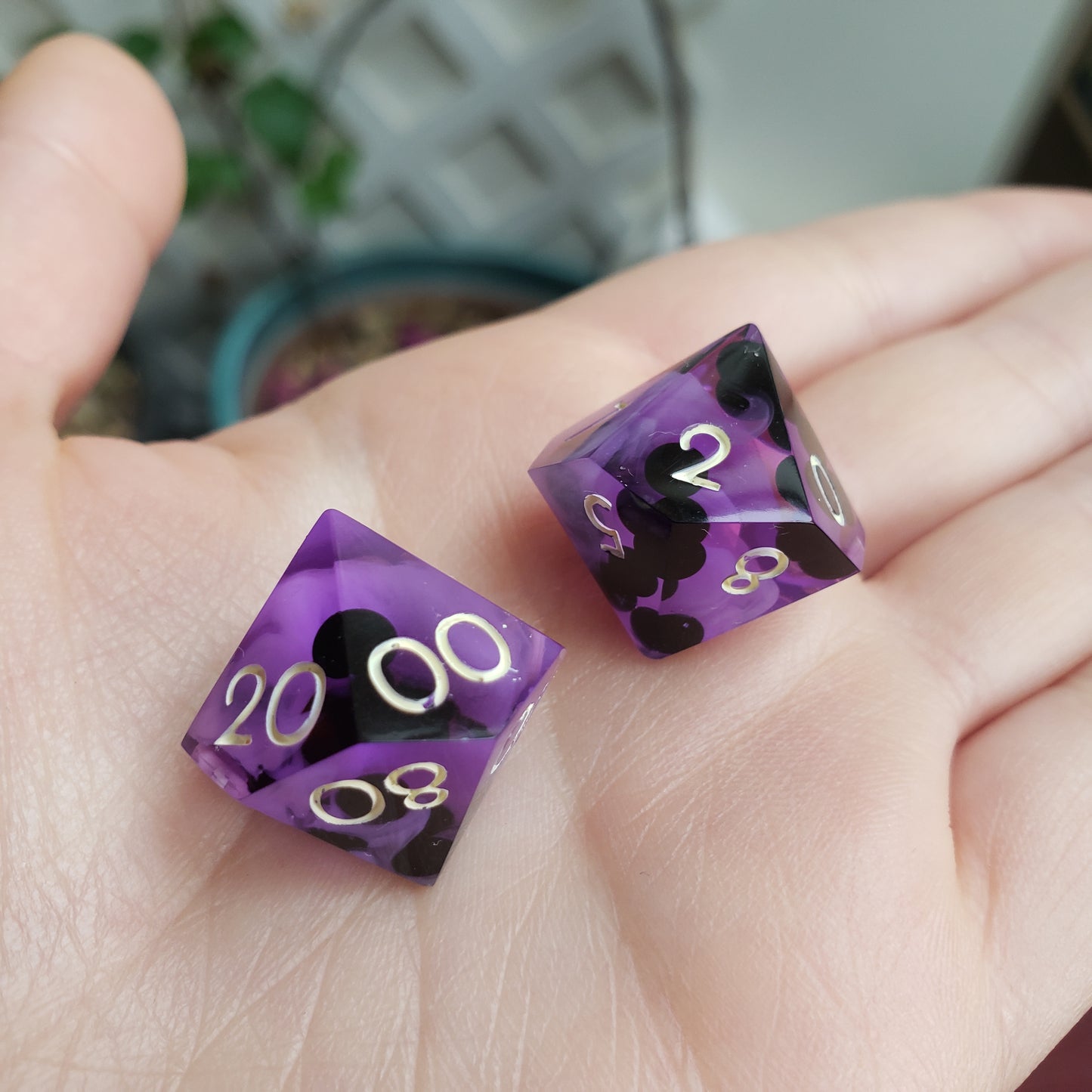 Taro Milk Tea Dice Set For Dungeons And Dragons Tabletop RPG Games