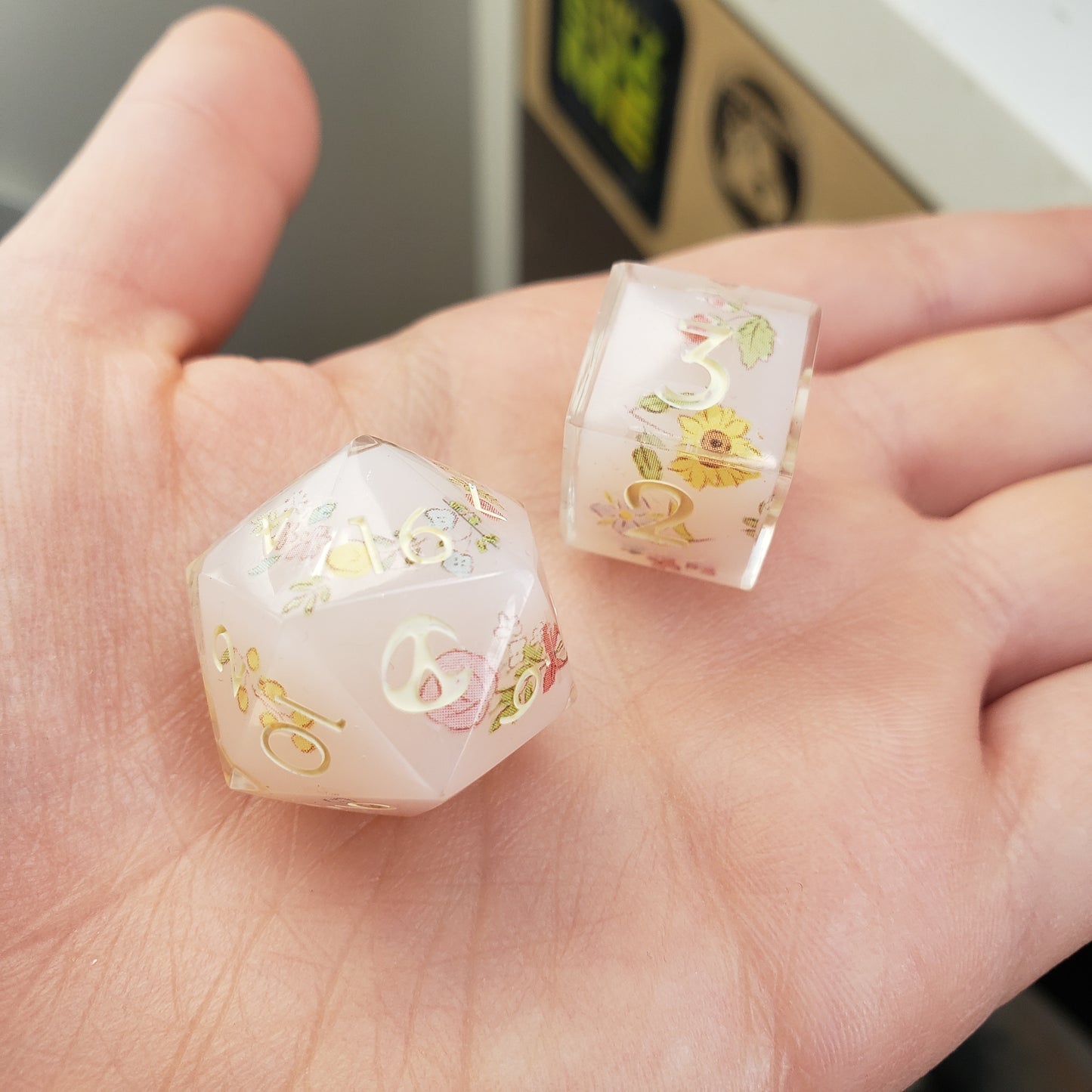 Dainty Boquet Dice Set For Dungeons And Dragons Tabletop RPG Games