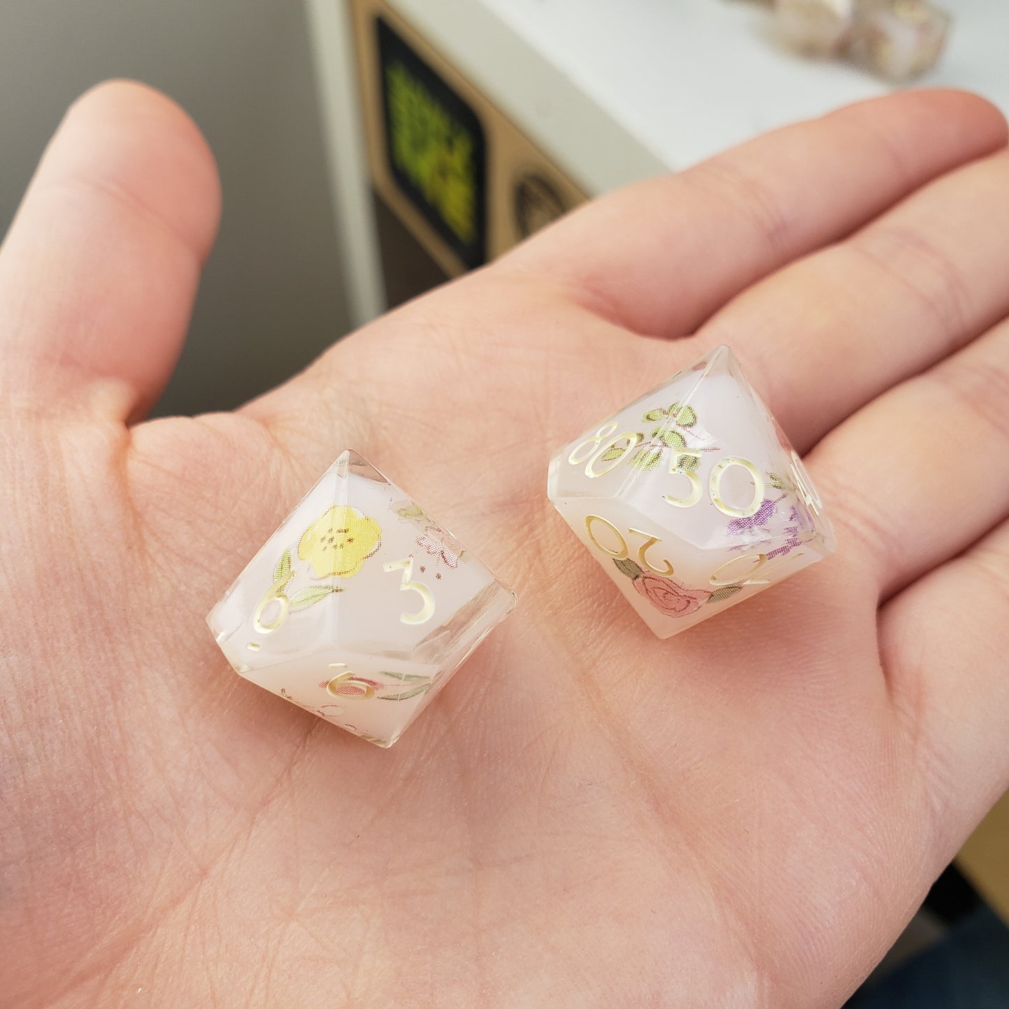 Dainty Boquet Dice Set For Dungeons And Dragons Tabletop RPG Games
