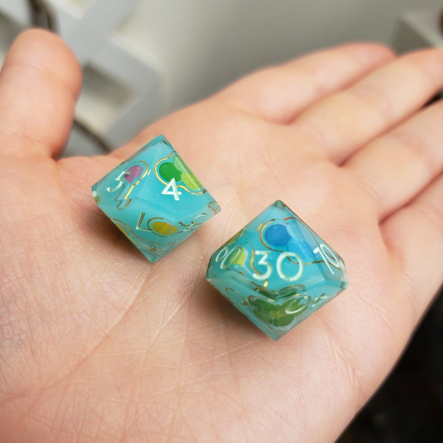 Summertime Balloons Dice Set For Dungeons And Dragons Tabletop RPG Games