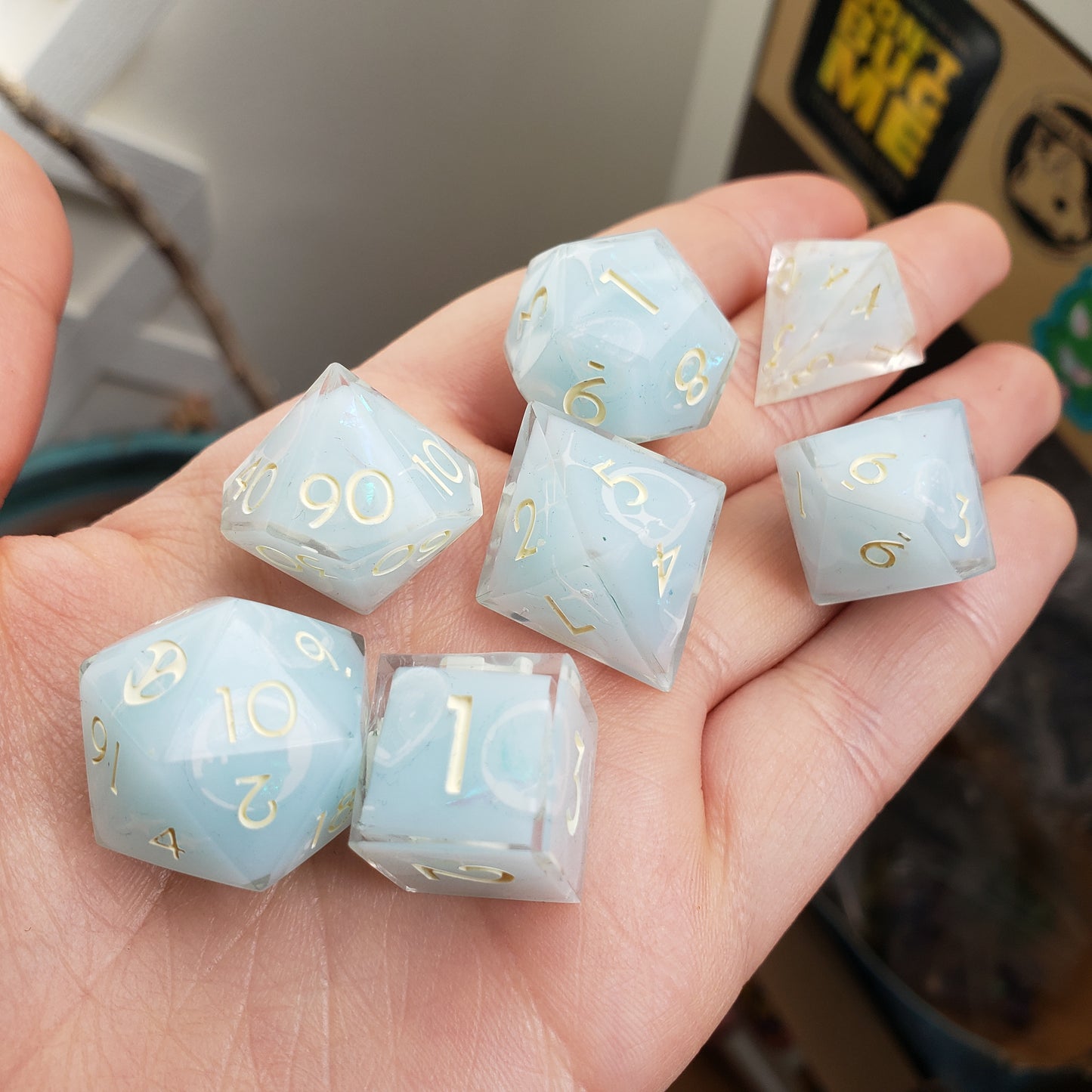 Shimmering Bubbles Dice Set For Dungeons And Dragons Tabletop RPG Games