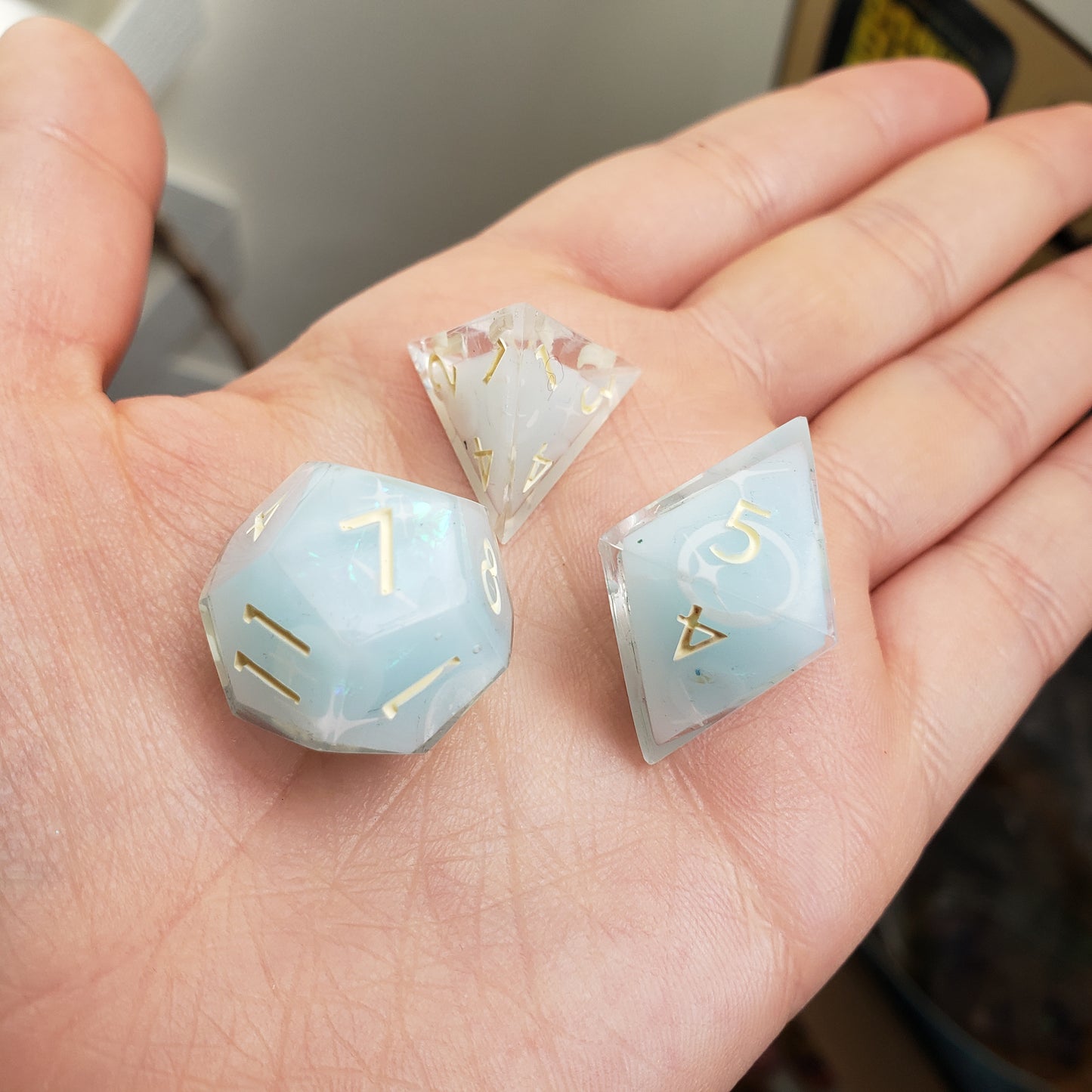Shimmering Bubbles Dice Set For Dungeons And Dragons Tabletop RPG Games