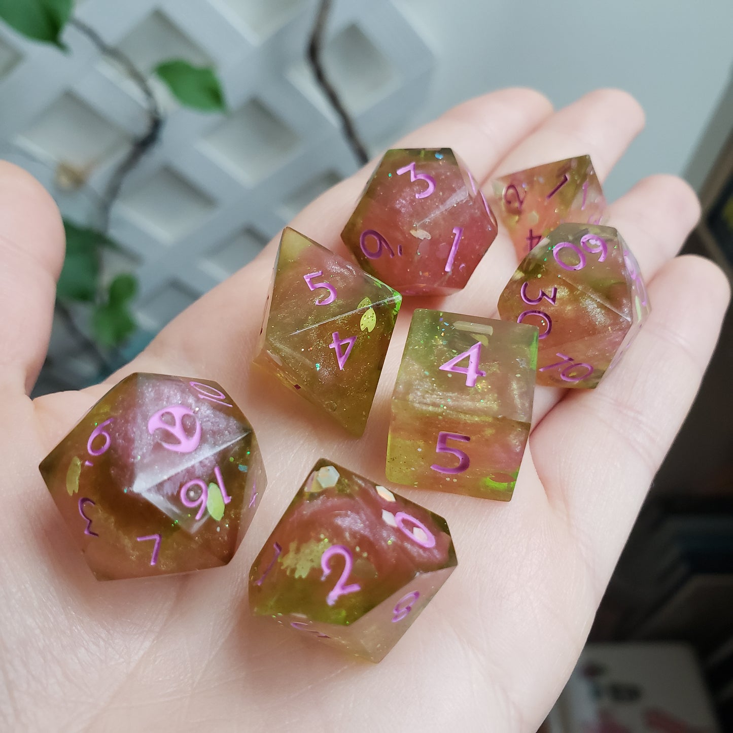 Springtime Garden (One Of A Kind) Dice Set For Dungeons And Dragons Tabletop RPG Games