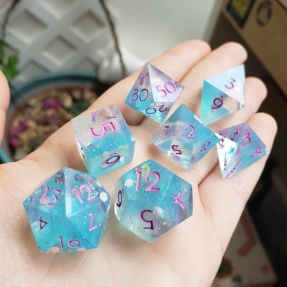 Ophelia's Pond (One Of A Kind) Dice Set For Dungeons And Dragons Tabletop RPG Games