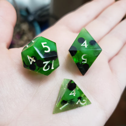 Matcha Milk Tea Dice Set For Dungeons And Dragons Tabletop RPG Games