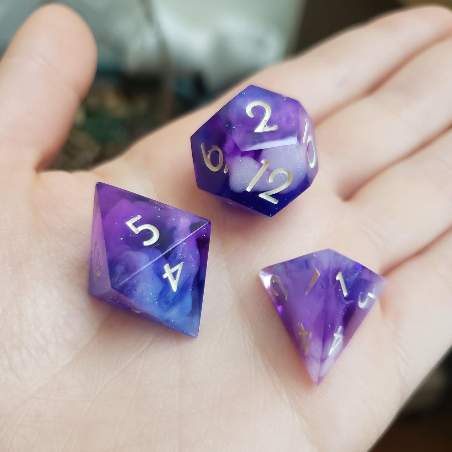 Twilight Ichor (One Of A Kind) Dice Set For Dungeons And Dragons Tabletop RPG Games