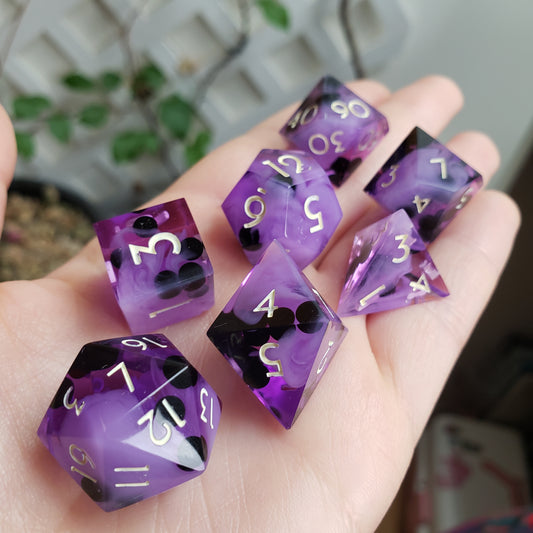 Taro Milk Tea Dice Set For Dungeons And Dragons Tabletop RPG Games