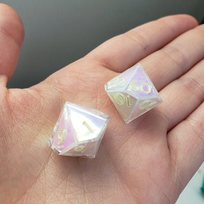 Iridescent Gem Dice Set For Dungeons And Dragons Tabletop RPG Games