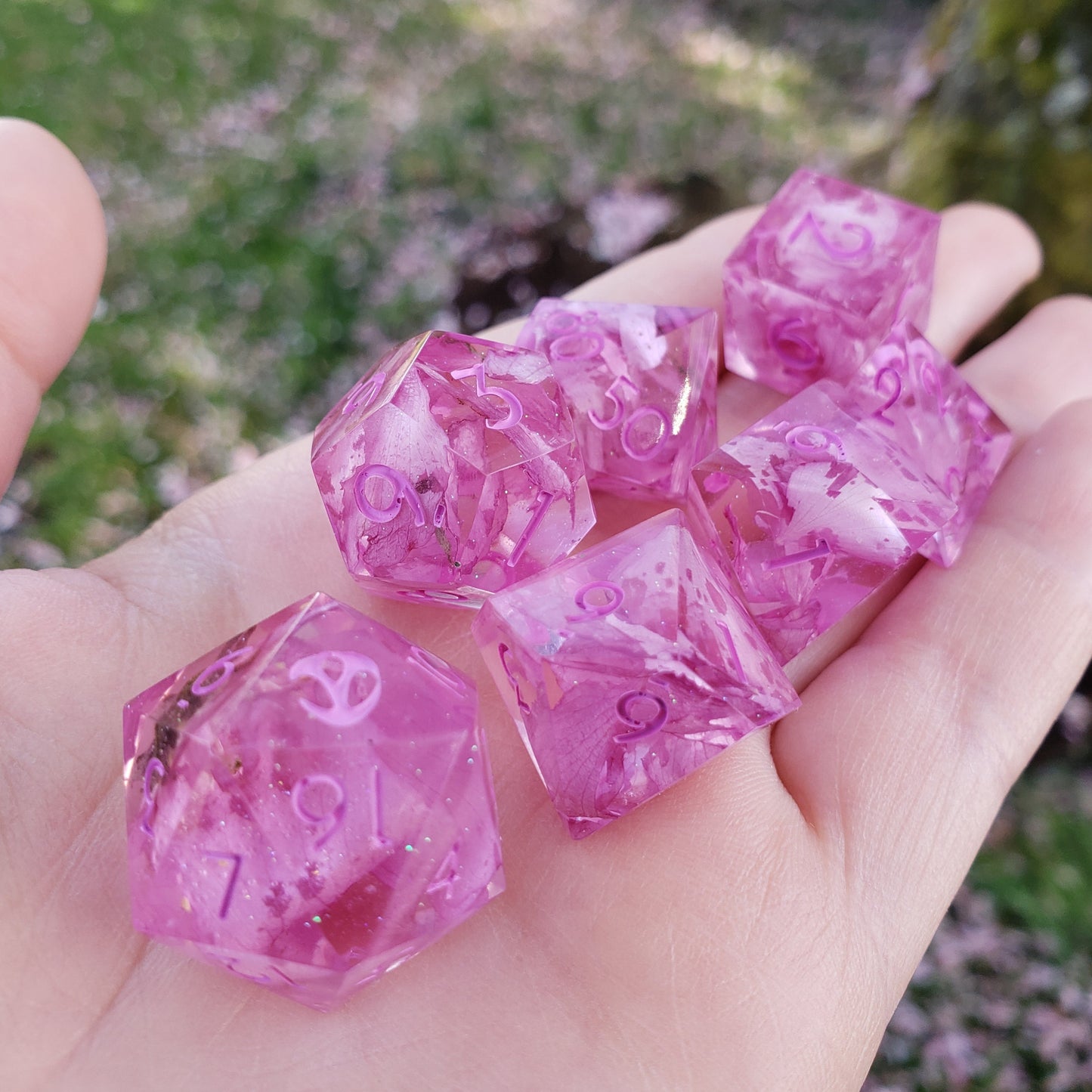 Sakura Tree Dice Set For Dungeons And Dragons Tabletop RPG Games