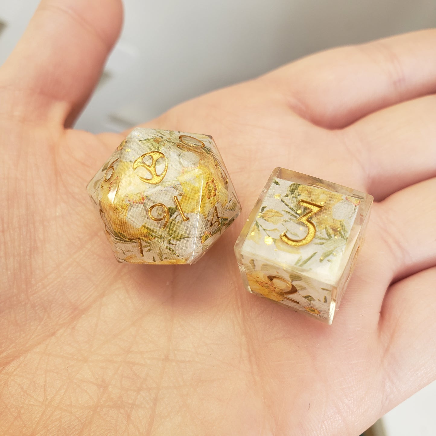 Autumnal Blossoms Dice Set For Dungeons And Dragons Tabletop RPG Games (Copy)