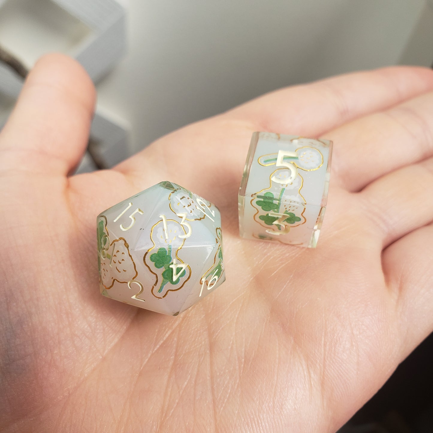 Clover Fields Dice Set For Dungeons And Dragons Tabletop RPG Games