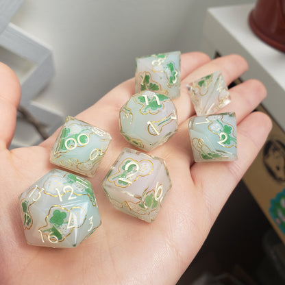 Clover Fields Dice Set For Dungeons And Dragons Tabletop RPG Games