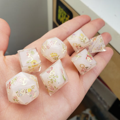Dainty Boquet Dice Set For Dungeons And Dragons Tabletop RPG Games
