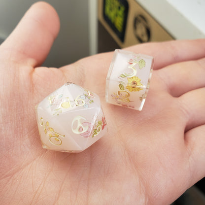 Dainty Boquet Dice Set For Dungeons And Dragons Tabletop RPG Games