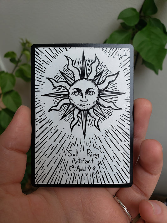 Sol Ring (Vintage Style Handpainted MTG Alter)