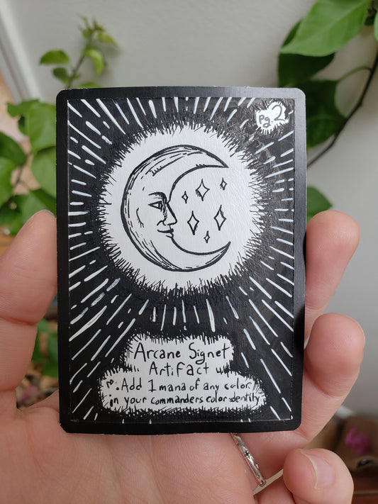 Arcane Signet (Vintage Style Handpainted MTG Alter)