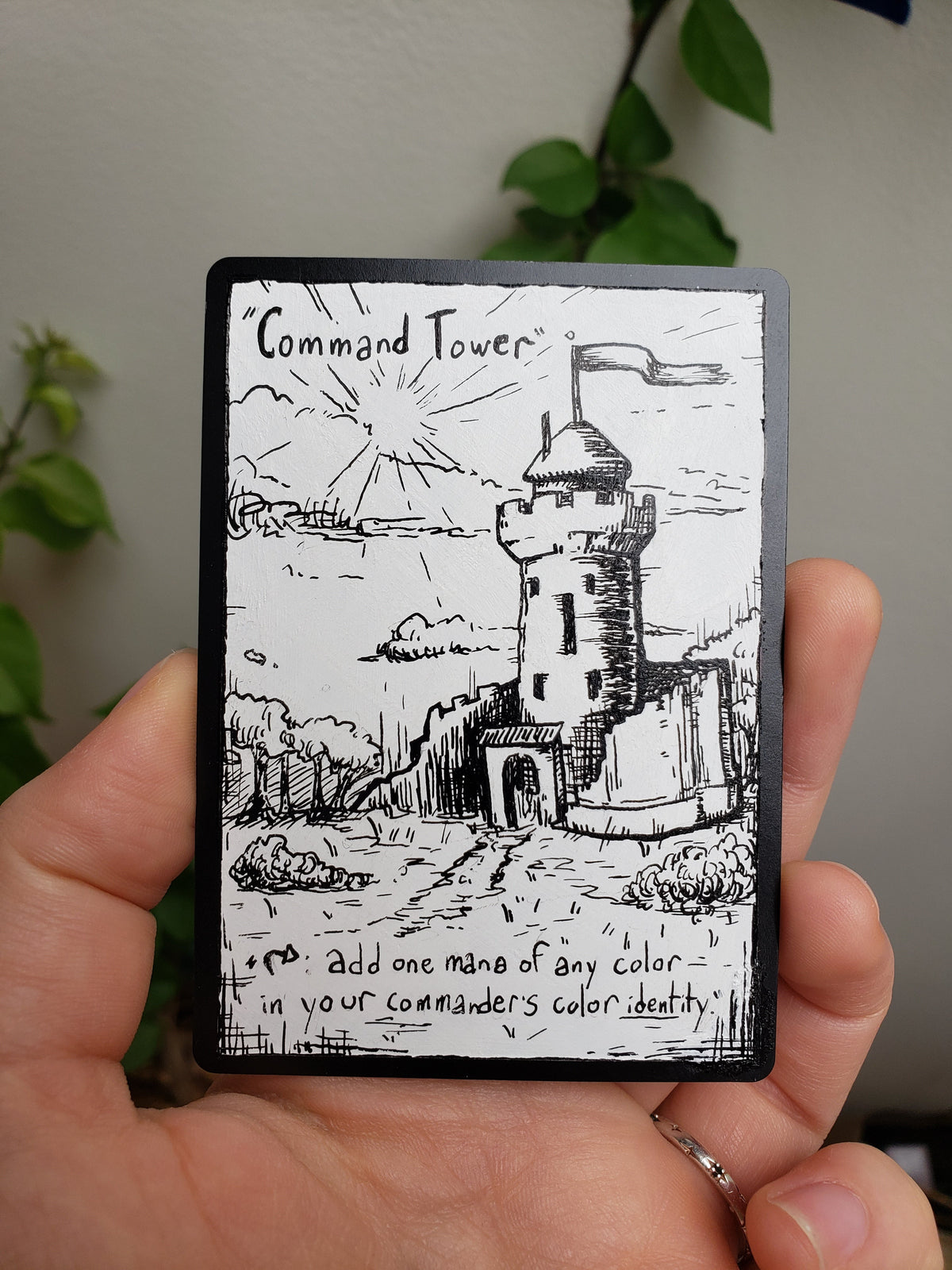 Command Tower (Vintage Style Handpainted MTG Alter)