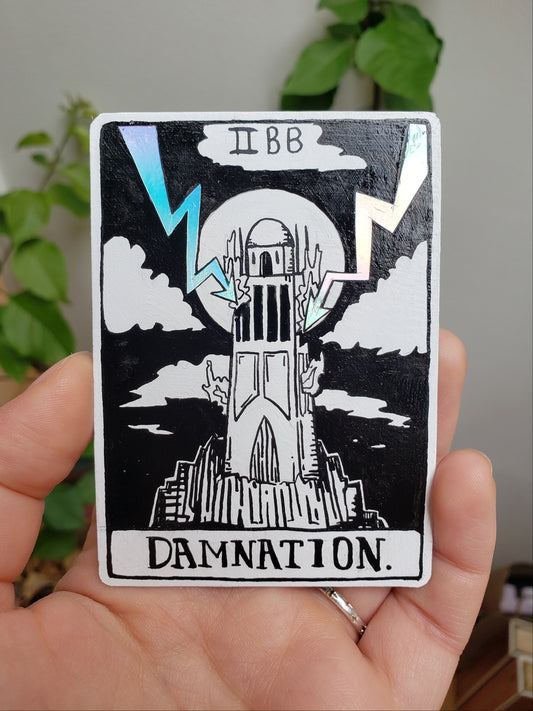 Damnation (Tarot Style Handpainted MTG Alter) (Holographic)