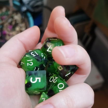 Matcha Milk Tea Dice Set For Dungeons And Dragons Tabletop RPG Games