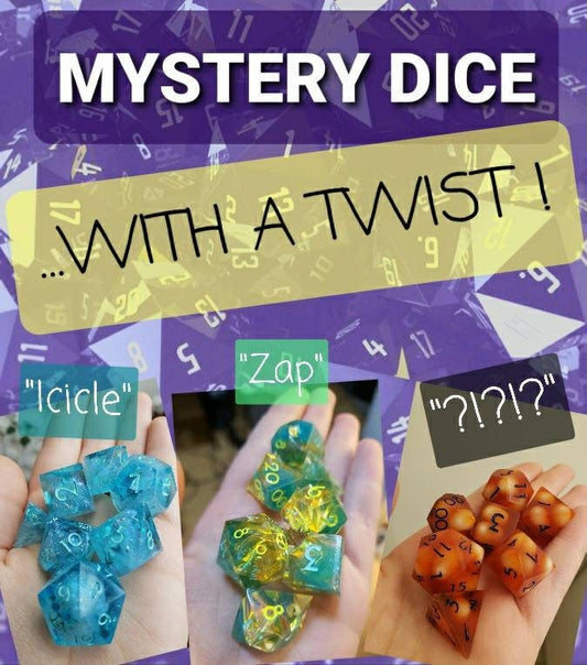 TWISTERY! (Mystery Twist Dice) Dice Set For Dungeons And Dragons Tabletop RPG Games